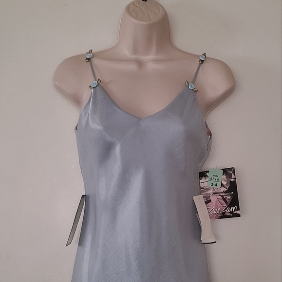 Vintage Blue Slip Gown - Picture 2 of 8